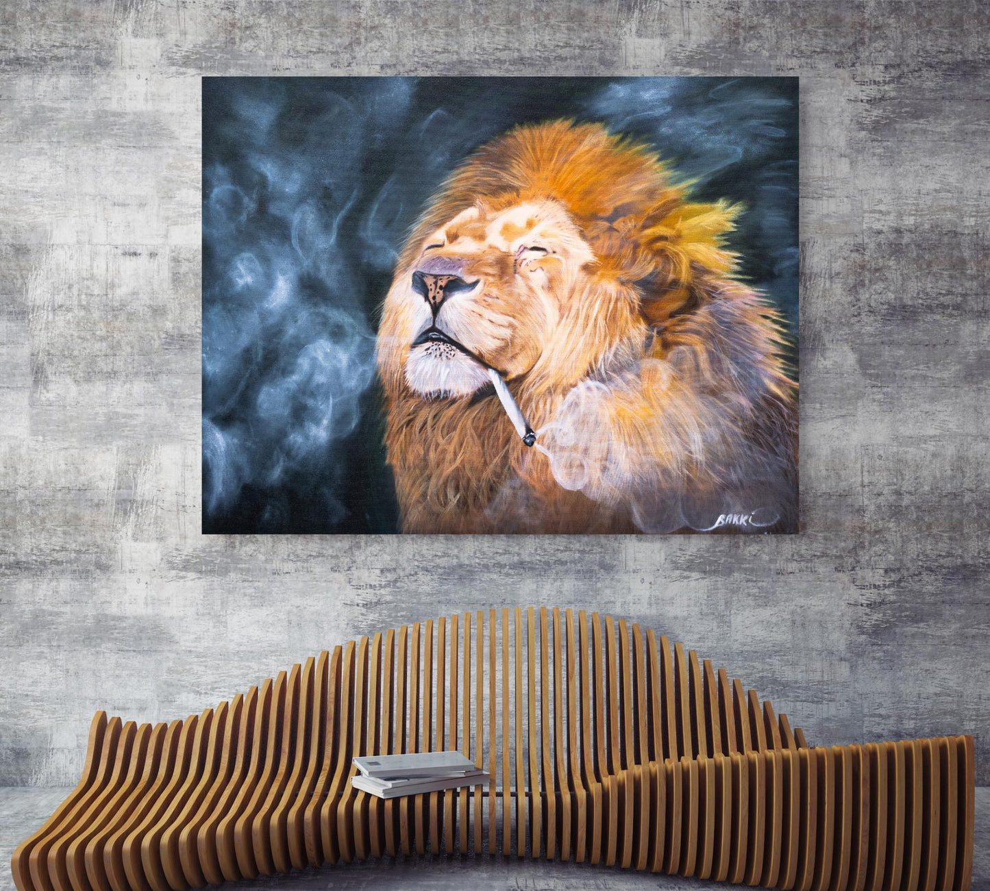 SMOKING LION DIGITAL PRINT