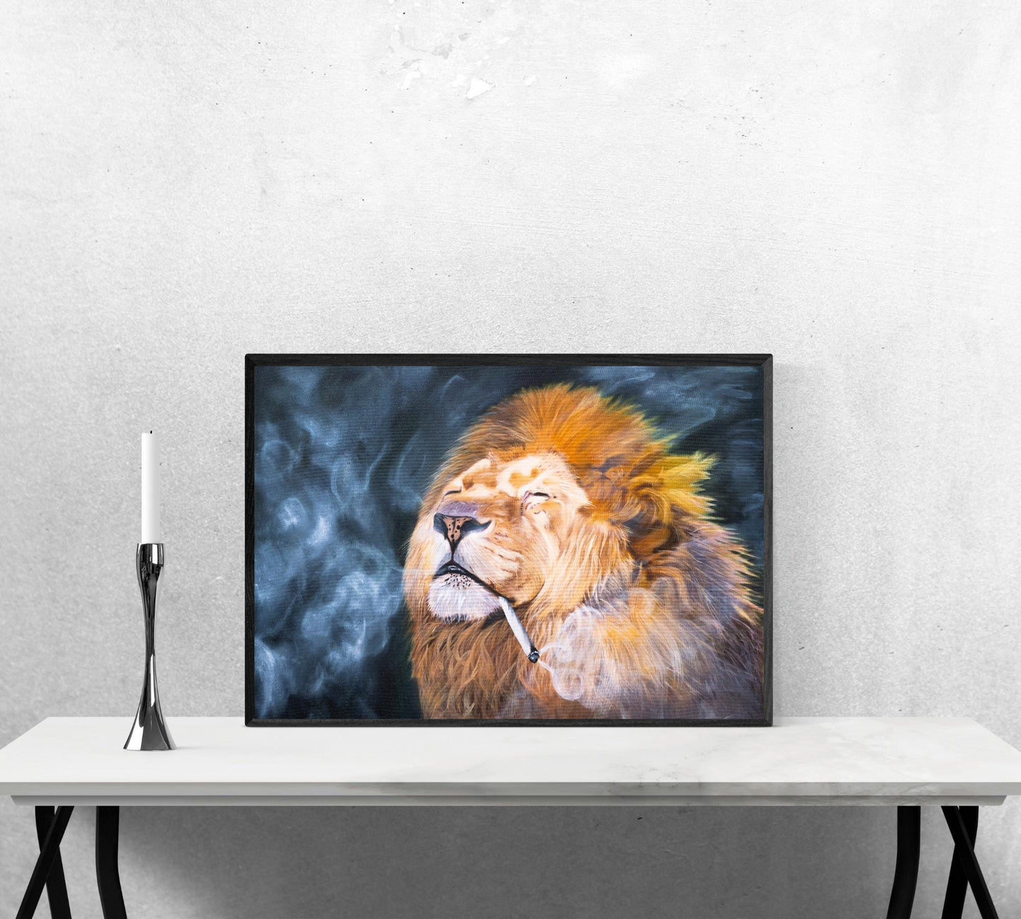 SMOKING LION DIGITAL PRINT