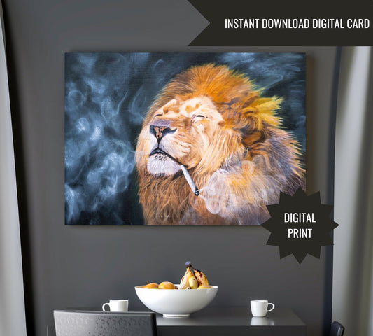 SMOKING LION DIGITAL PRINT